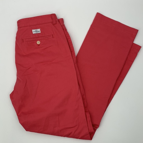 Vineyard Vines Other - Vineyard Vines Pants Mens size 32 Cotton Slim Fit Club Pant Salmon pink Preppy